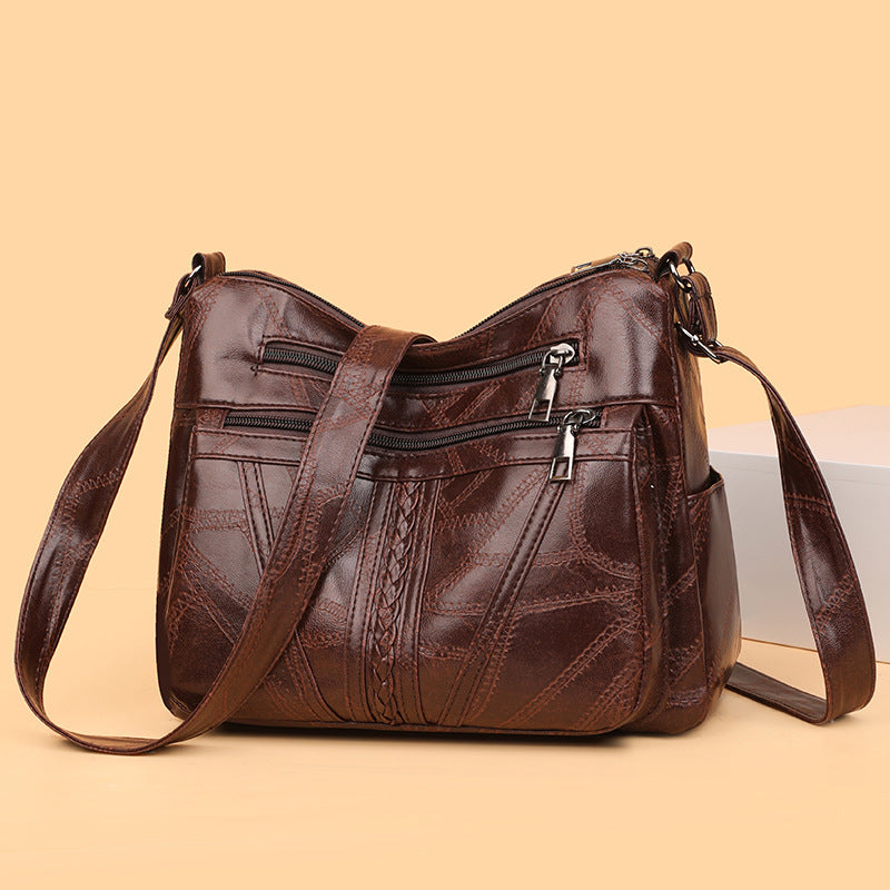 Stitching Braid All-match Shoulder Messenger Bag