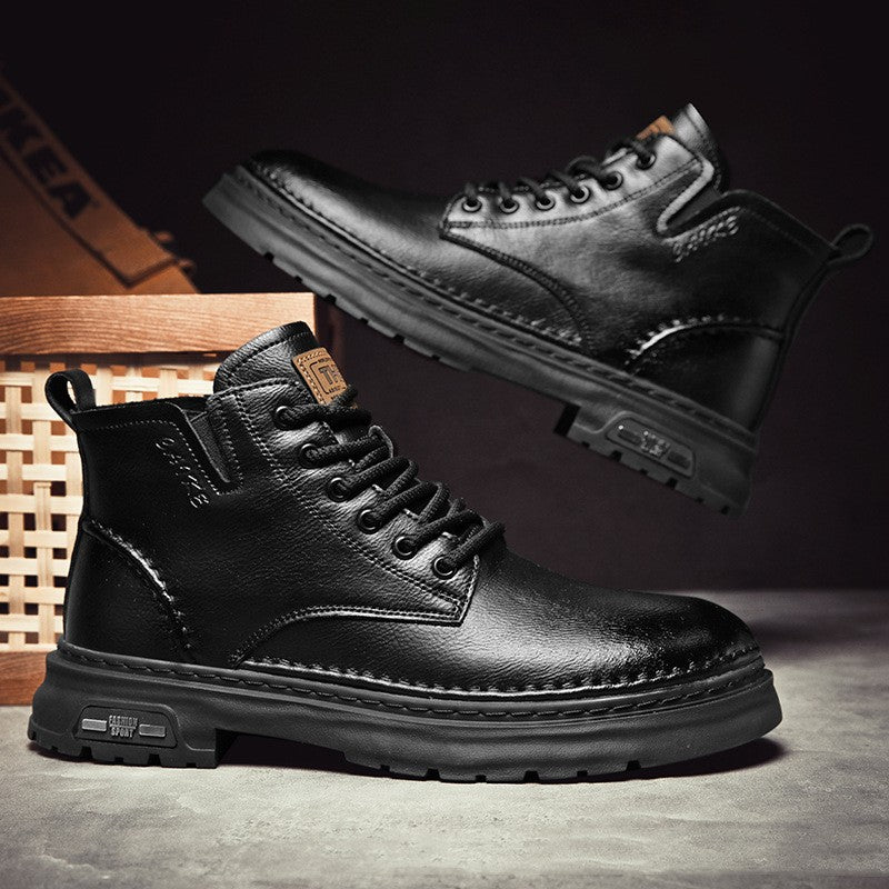 Martin Boots Thick-soled Mid-top Retro Easy Matching Casual